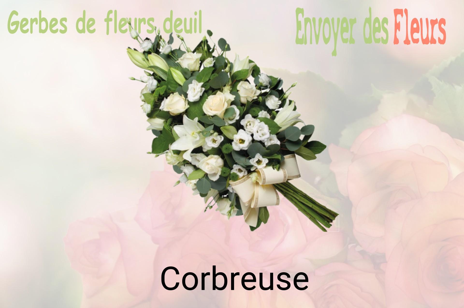 Gerbe de fleurs de deuil livrée à Corbreuse